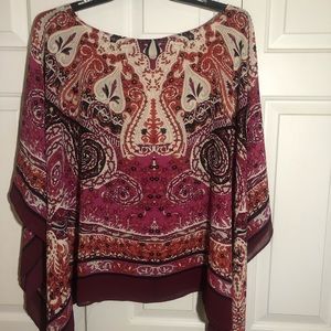 3x Esmeralda Fashions multi-colored flowy blouse